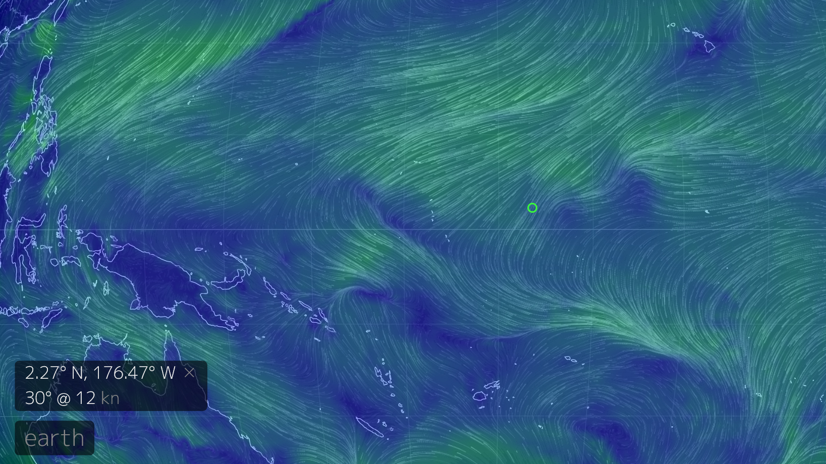 Image: Seasonal winds as they are blowing today, which is the normal pattern.
